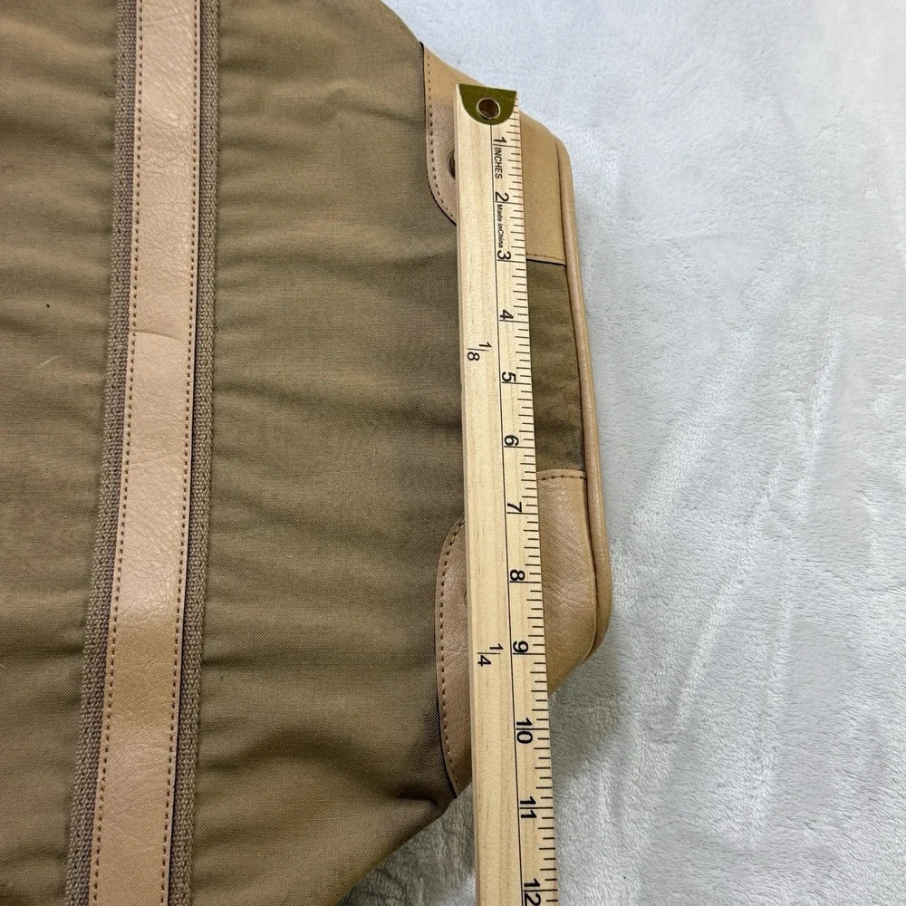 VTG Polo Ralph Lauren Duffle weekender buckle strap large Tan canvas pony